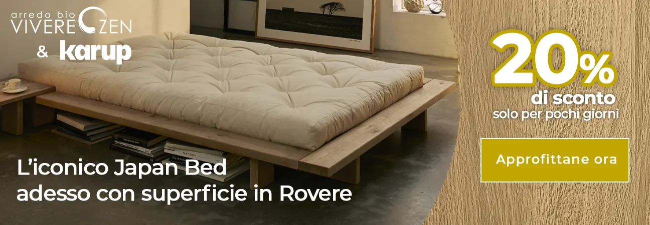 20% sul letto Japan in rovere