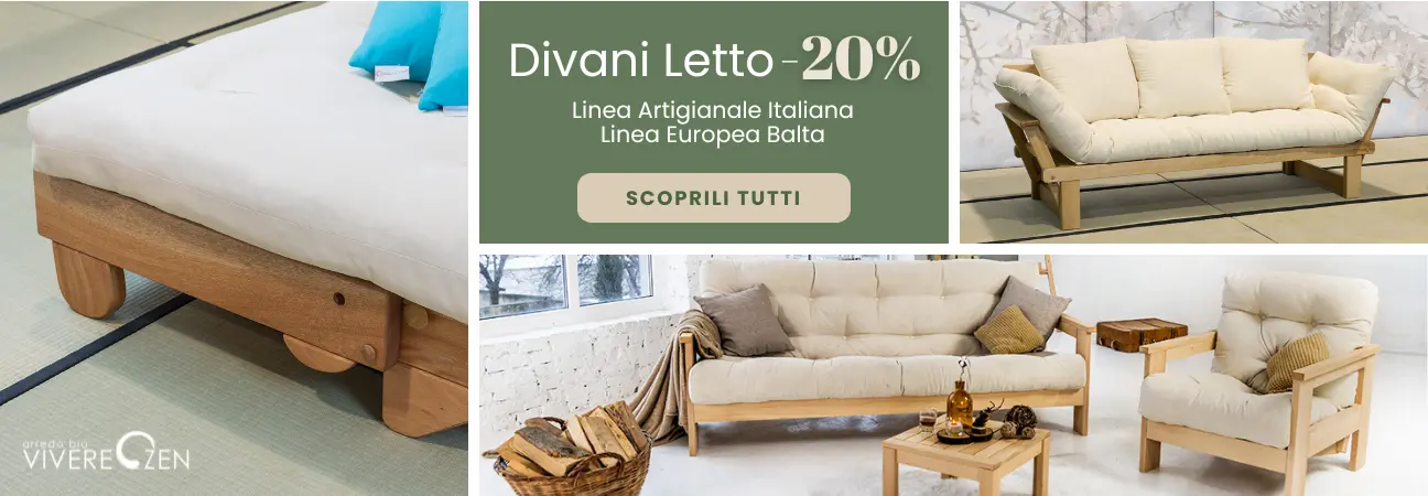 20% sui Divani Letto in Legno