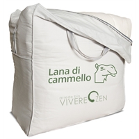 Camel wool summer quilt 150gr/mq, Pure organic cotton fabric