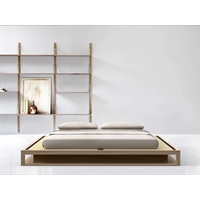 Handcrafted solid wood japanese bed - Shiro Tami