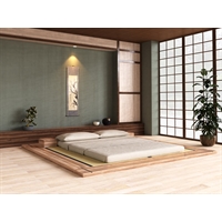 Handcrafted solid wood tatami Japanese bed - Heya