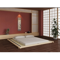 Handcrafted solid wood tatami Japanese bed - Koro