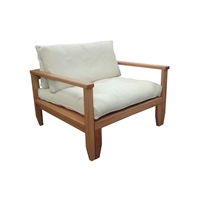 Handcrafted wooden chair bed with futon - Edera