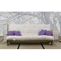 Handcrafted wooden sofa bed with futon - Salice
