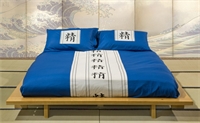 Kanji Comforter Set + pillowcases. (narrow band version - different colors available)