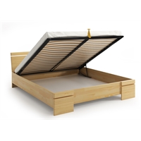 Solid Pine wood storage bed - Sparta