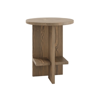 Tavolino in pino massiccio - Rondure Table 45 Marrone Carruba Karup Design
